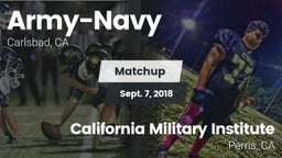 Matchup: Army-Navy High vs. California Military Institute  2018