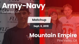 Matchup: Army-Navy High vs. Mountain Empire  2019