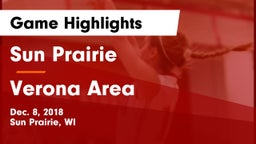 Sun Prairie vs Verona Area  Game Highlights - Dec. 8, 2018