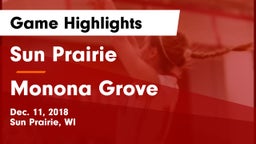 Sun Prairie vs Monona Grove  Game Highlights - Dec. 11, 2018