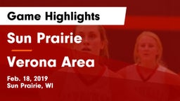 Sun Prairie vs Verona Area  Game Highlights - Feb. 18, 2019