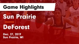 Sun Prairie vs DeForest  Game Highlights - Dec. 27, 2019