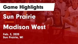 Sun Prairie vs Madison West  Game Highlights - Feb. 3, 2020