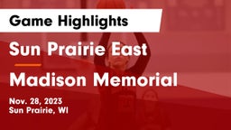 Sun Prairie East  vs Madison Memorial  Game Highlights - Nov. 28, 2023