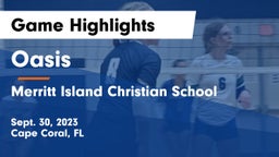 Oasis  vs Merritt Island Christian School Game Highlights - Sept. 30, 2023