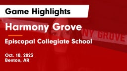 Harmony Grove  vs Episcopal Collegiate School Game Highlights - Oct. 10, 2023