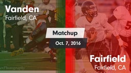 Matchup: Vanden  vs. Fairfield  2016