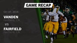 Recap: Vanden  vs. Fairfield  2016