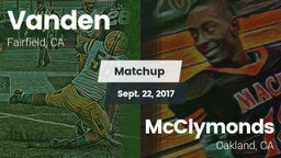 Matchup: Vanden  vs. McClymonds  2017