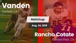 Matchup: Vanden  vs. Rancho Cotate  2018
