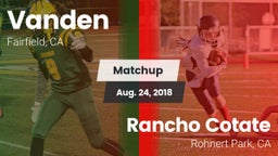 Matchup: Vanden  vs. Rancho Cotate  2018