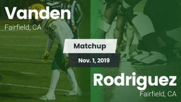 Matchup: Vanden  vs. Rodriguez  2019