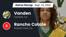 Recap: Vanden  vs. Rancho Cotate  2022