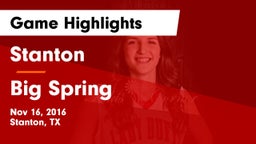 Stanton  vs Big Spring  Game Highlights - Nov 16, 2016