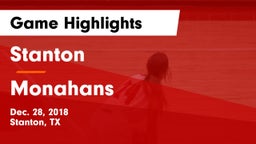 Stanton  vs Monahans  Game Highlights - Dec. 28, 2018