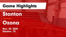 Stanton  vs Ozona  Game Highlights - Nov. 20, 2020