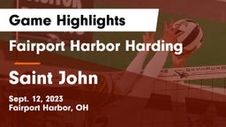 Fairport Harbor Harding  vs Saint John  Game Highlights - Sept. 12, 2023