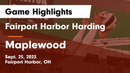 Fairport Harbor Harding  vs Maplewood Game Highlights - Sept. 25, 2023