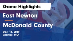 East Newton  vs McDonald County  Game Highlights - Dec. 14, 2019