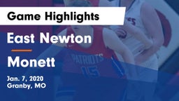 East Newton  vs Monett  Game Highlights - Jan. 7, 2020