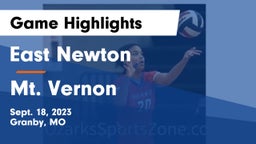 East Newton  vs Mt. Vernon  Game Highlights - Sept. 18, 2023