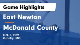 East Newton  vs McDonald County  Game Highlights - Oct. 5, 2023