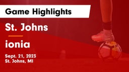 St. Johns  vs ionia Game Highlights - Sept. 21, 2023