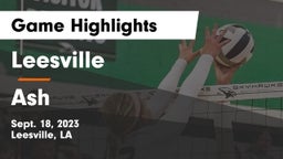 Leesville  vs Ash Game Highlights - Sept. 18, 2023