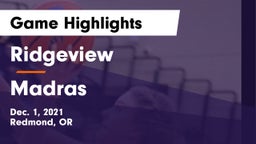 Ridgeview  vs Madras  Game Highlights - Dec. 1, 2021