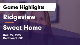 Ridgeview  vs Sweet Home  Game Highlights - Dec. 29, 2022