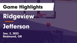 Ridgeview  vs Jefferson  Game Highlights - Jan. 2, 2023