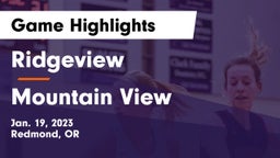 Ridgeview  vs Mountain View  Game Highlights - Jan. 19, 2023