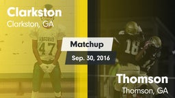 Matchup: Clarkston High vs. Thomson  2016