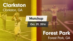 Matchup: Clarkston High vs. Forest Park  2016