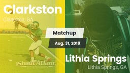 Matchup: Clarkston High vs. Lithia Springs  2018