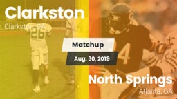 Matchup: Clarkston High vs. North Springs  2019
