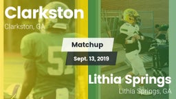 Matchup: Clarkston High vs. Lithia Springs  2019