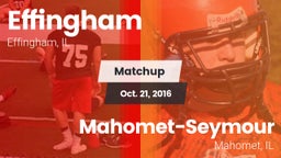 Matchup: Effingham High Schoo vs. Mahomet-Seymour  2016
