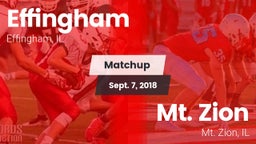 Matchup: Effingham High Schoo vs. Mt. Zion  2018