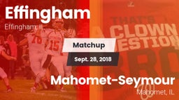Matchup: Effingham High Schoo vs. Mahomet-Seymour  2018