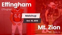 Matchup: Effingham High Schoo vs. Mt. Zion  2019