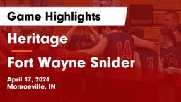 Heritage  vs Fort Wayne Snider Game Highlights - April 17, 2024