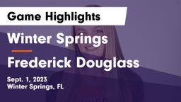 Winter Springs  vs Frederick Douglass Game Highlights - Sept. 1, 2023