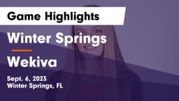 Winter Springs  vs Wekiva  Game Highlights - Sept. 6, 2023