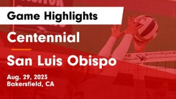 Centennial  vs San Luis Obispo  Game Highlights - Aug. 29, 2023