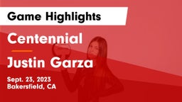 Centennial  vs Justin Garza Game Highlights - Sept. 23, 2023