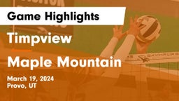 Timpview  vs Maple Mountain  Game Highlights - March 19, 2024