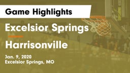 Excelsior Springs  vs Harrisonville  Game Highlights - Jan. 9, 2020
