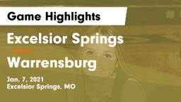 Excelsior Springs  vs Warrensburg  Game Highlights - Jan. 7, 2021