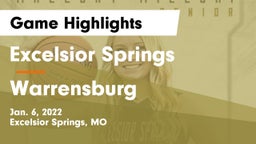 Excelsior Springs  vs Warrensburg  Game Highlights - Jan. 6, 2022